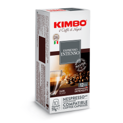 Caja café Kimbo espresso intenso cápsulas compatibles Nespresso