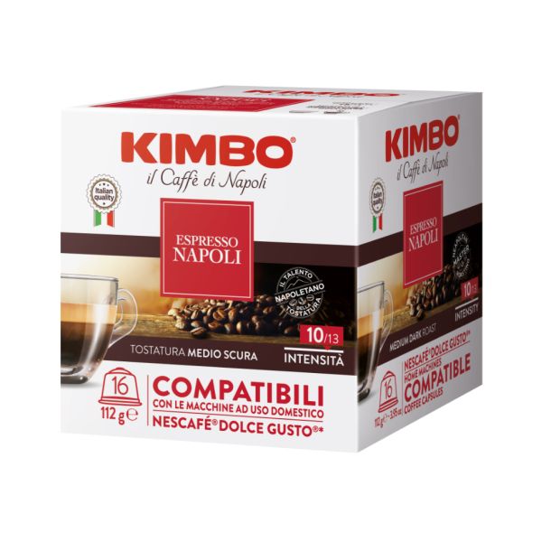 café Kimbo cápsulas compatibles Dolce Gusto Espresso Napoli.